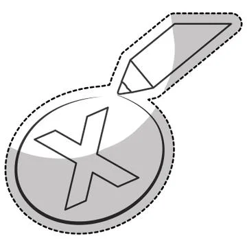 Wrong mark icon Illustrazione stock