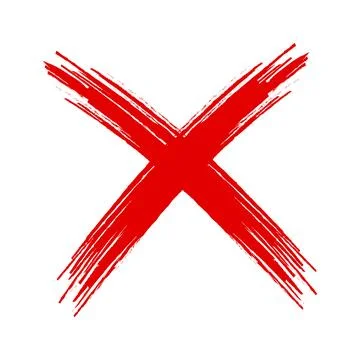 Wrong mark red, cross red icon, wrong, cross for message social media Stock Illustration