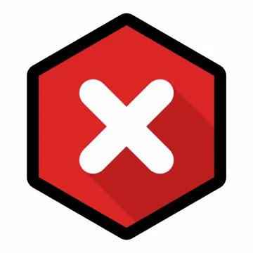 Wrong marks, Cross marks, Rejected, Disapproved, No, False, Not Ok, Wrong Cho Stock Illustration