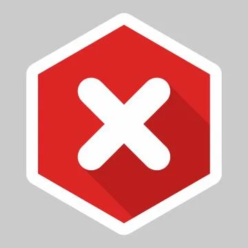 Wrong marks, Cross marks, Rejected, Disapproved, No, False, Not Ok, Wrong Cho Stock Illustration