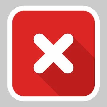 Wrong marks, Cross marks, Rejected, Disapproved, No, False, Not Ok, Wrong Cho Stock Illustration