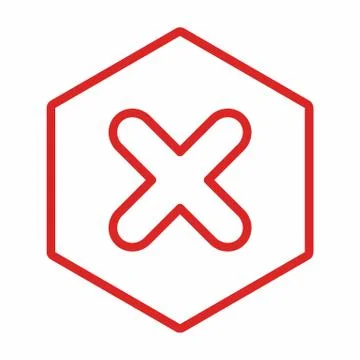 Wrong marks, Cross marks, Rejected, Disapproved, No, False, Not Ok, Wrong Cho Stock Illustration