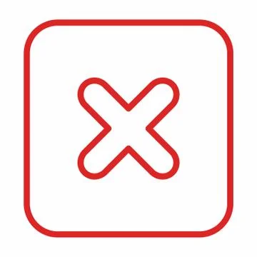 Wrong marks, Cross marks, Rejected, Disapproved, No, False, Not Ok, Wrong Cho Stock Illustration