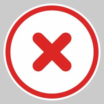 Wrong marks, Cross marks, Rejected, Disapproved, No, False, Not Ok, Wrong Cho Stock Illustration