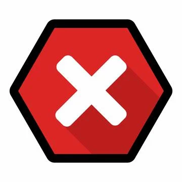 Wrong marks, Cross marks, Rejected, Disapproved, No, False, Not Ok, Wrong Cho Stock Illustration