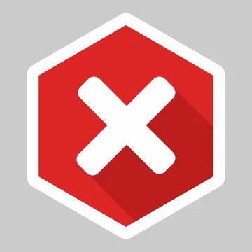 Wrong marks, Cross marks, Rejected, Disapproved, No, False, Not Ok, Wrong Cho Stock Illustration