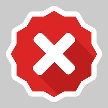Wrong marks, Cross marks, Rejected, Disapproved, No, False, Not Ok, Wrong Cho Stock Illustration