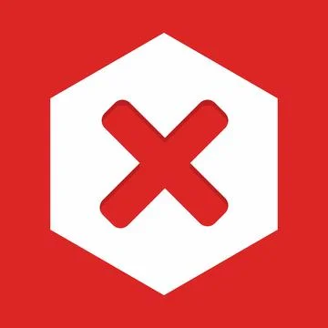 Wrong marks, Cross marks, Rejected, Disapproved, No, False, Not Ok, Wrong Cho Stock Illustration