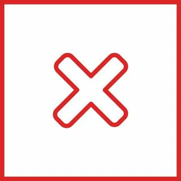 Wrong marks, Cross marks, Rejected, Disapproved, No, False, Not Ok, Wrong Cho Stock Illustration