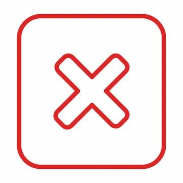 Wrong marks, Cross marks, Rejected, Disapproved, No, False, Not Ok, Wrong Cho Stock Illustration