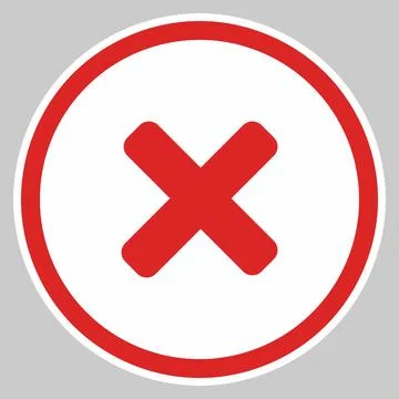 Wrong marks, Cross marks, Rejected, Disapproved, No, False, Not Ok, Wrong Cho Stock Illustration