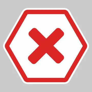 Wrong marks, Cross marks, Rejected, Disapproved, No, False, Not Ok, Wrong Cho Stock Illustration