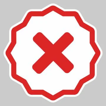 Wrong marks, Cross marks, Rejected, Disapproved, No, False, Not Ok, Wrong Cho Stock Illustration