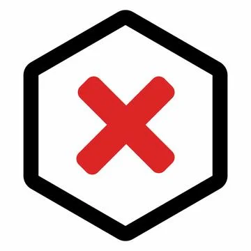 Wrong marks, Cross marks, Rejected, Disapproved, No, False, Not Ok, Wrong Cho Stock Illustration