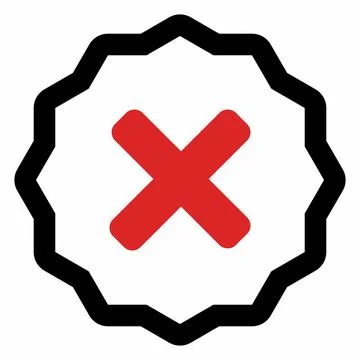 Wrong marks, Cross marks, Rejected, Disapproved, No, False, Not Ok, Wrong Cho Stock Illustration