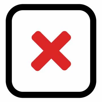 Wrong marks, Cross marks, Rejected, Disapproved, No, False, Not Ok, Wrong Cho Stock Illustration