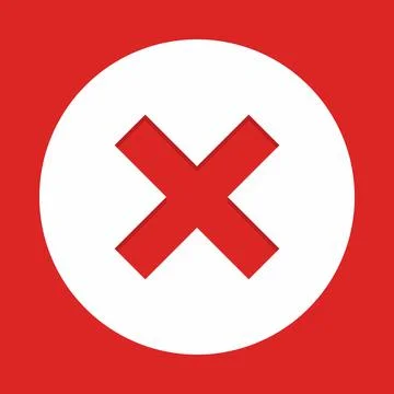 Wrong marks, Cross marks, Rejected, Disapproved, No, False, Not Ok, Wrong Cho Stock Illustration