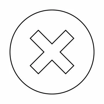 Wrong marks, Cross marks, Rejected, Disapproved, No, False, Not Ok, Wrong Cho Stock Illustration