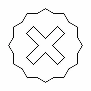 Wrong marks, Cross marks, Rejected, Disapproved, No, False, Not Ok, Wrong Cho Stock Illustration