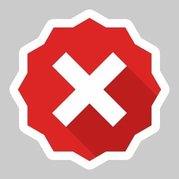 Wrong marks, Cross marks, Rejected, Disapproved, No, False, Not Ok, Wrong Cho Stock Illustration