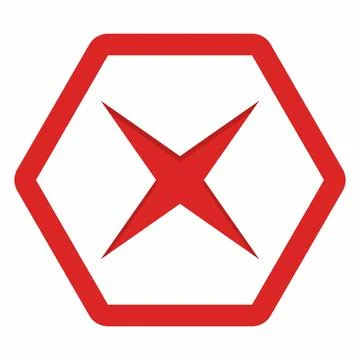 Wrong marks, Cross marks, Rejected, Disapproved, No, False, Not Ok, Wrong Cho Illustrazione stock