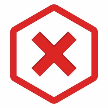 Wrong marks, Cross marks, Rejected, Disapproved, No, False, Not Ok, Wrong Cho Stock Illustration