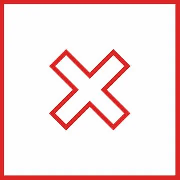 Wrong marks, Cross marks, Rejected, Disapproved, No, False, Not Ok, Wrong Cho Stock Illustration