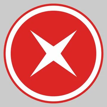 Wrong marks, Cross marks, Rejected, Disapproved, No, False, Not Ok, Wrong Cho Stock Illustration