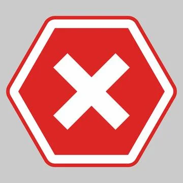 Wrong marks, Cross marks, Rejected, Disapproved, No, False, Not Ok, Wrong Cho Stock Illustration