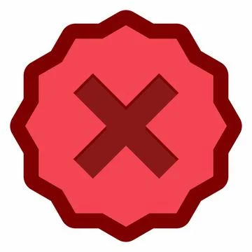 Wrong marks, Cross marks, Rejected, Disapproved, No, False, Not Ok, Wrong Cho Stock Illustration