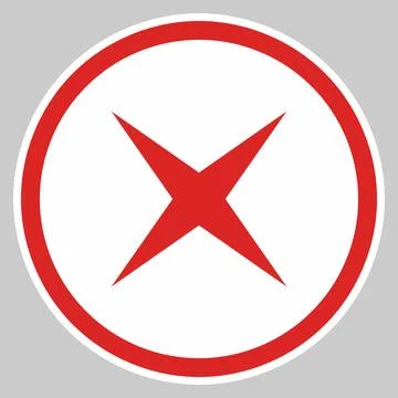 Wrong marks, Cross marks, Rejected, Disapproved, No, False, Not Ok, Wrong Cho Stock Illustration