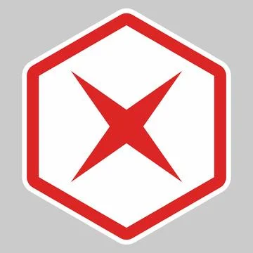 Wrong marks, Cross marks, Rejected, Disapproved, No, False, Not Ok, Wrong Cho Stock Illustration