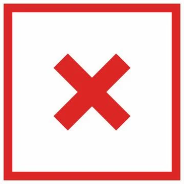 Wrong marks, Cross marks, Rejected, Disapproved, No, False, Not Ok, Wrong Cho Stock Illustration