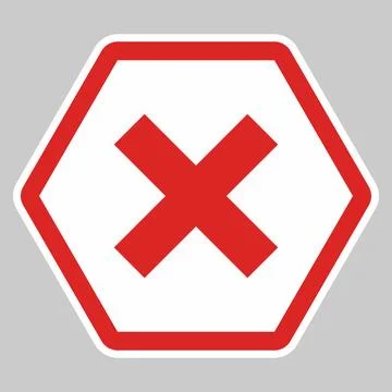 Wrong marks, Cross marks, Rejected, Disapproved, No, False, Not Ok, Wrong Cho Stock Illustration