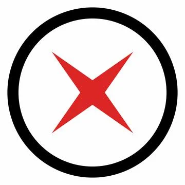 Wrong marks, Cross marks, Rejected, Disapproved, No, False, Not Ok, Wrong Cho Stock Illustration