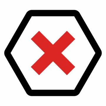 Wrong marks, Cross marks, Rejected, Disapproved, No, False, Not Ok, Wrong Cho Stock Illustration