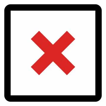 Wrong marks, Cross marks, Rejected, Disapproved, No, False, Not Ok, Wrong Cho Stock Illustration