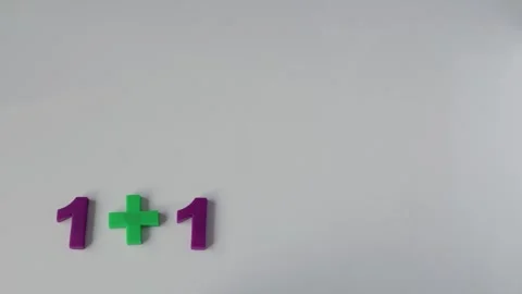 Wrong Math Equation 1+1=4 – Learning Difficulty Concept Stop Motion 4K Stock Footage 328733598