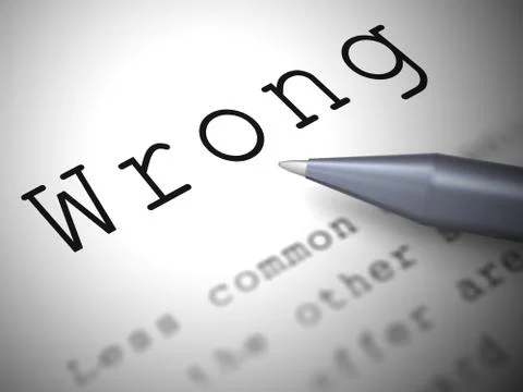 Wrong or incorrect concept icon means defective and flawed- 3d i Stock Illustration