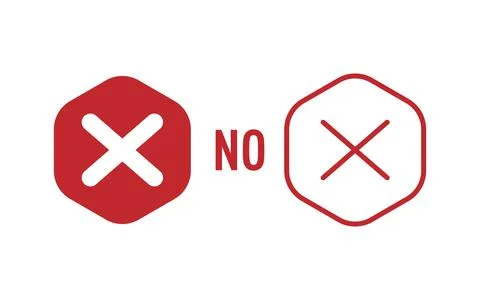 Wrong or No sign vector illustration. Stock Illustration