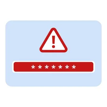 Wrong password alert error icon cartoon vector. User modern account イラスト素材