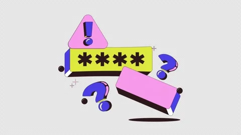 Wrong password alert onboarding ui animation 스톡 동영상 329610310