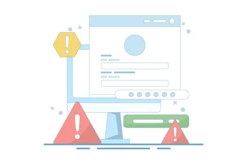 Wrong password and username Stock Illustration