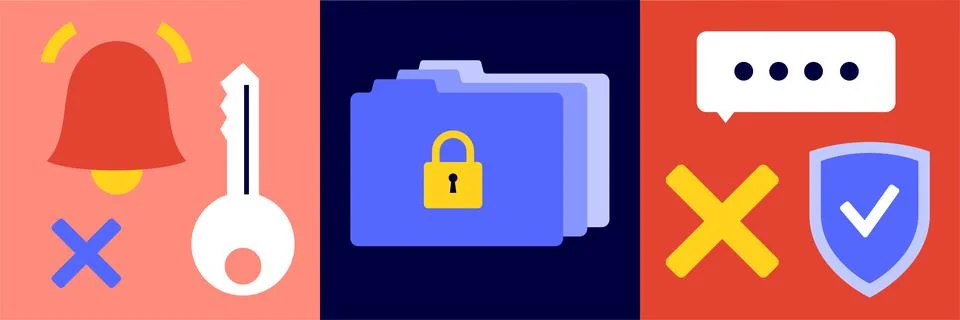 Wrong password concept Stockillustratie