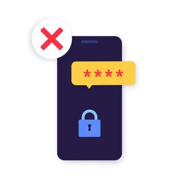 Wrong password concept Stockillustratie