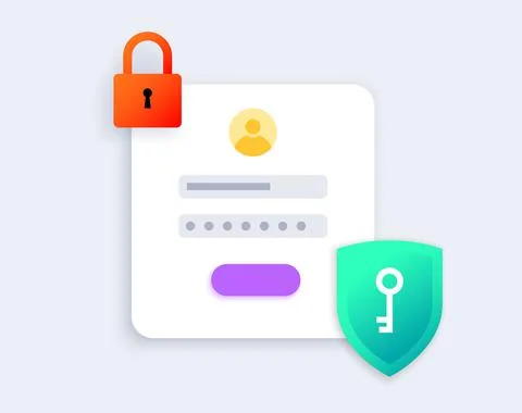 Wrong password concept Stockillustratie