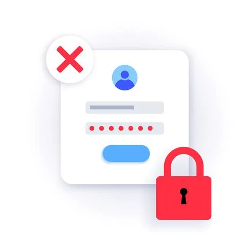 Wrong password concept Stockillustratie