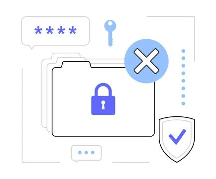 Wrong password concept Stockillustratie