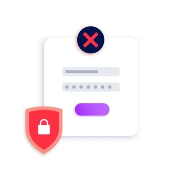 Wrong password concept Stockillustratie