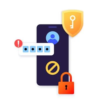 Wrong password concept Stockillustratie